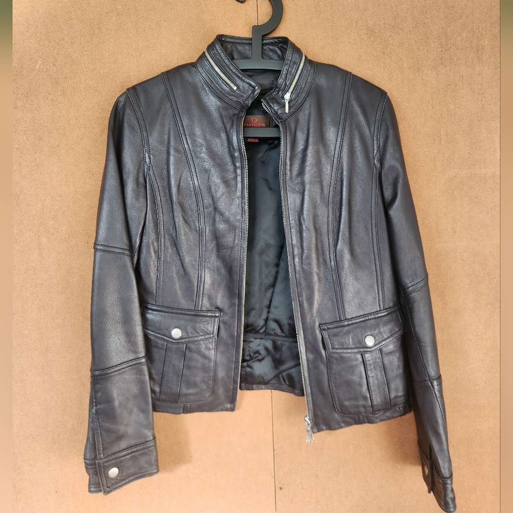 Danier Leather Jacket Women's Black Small